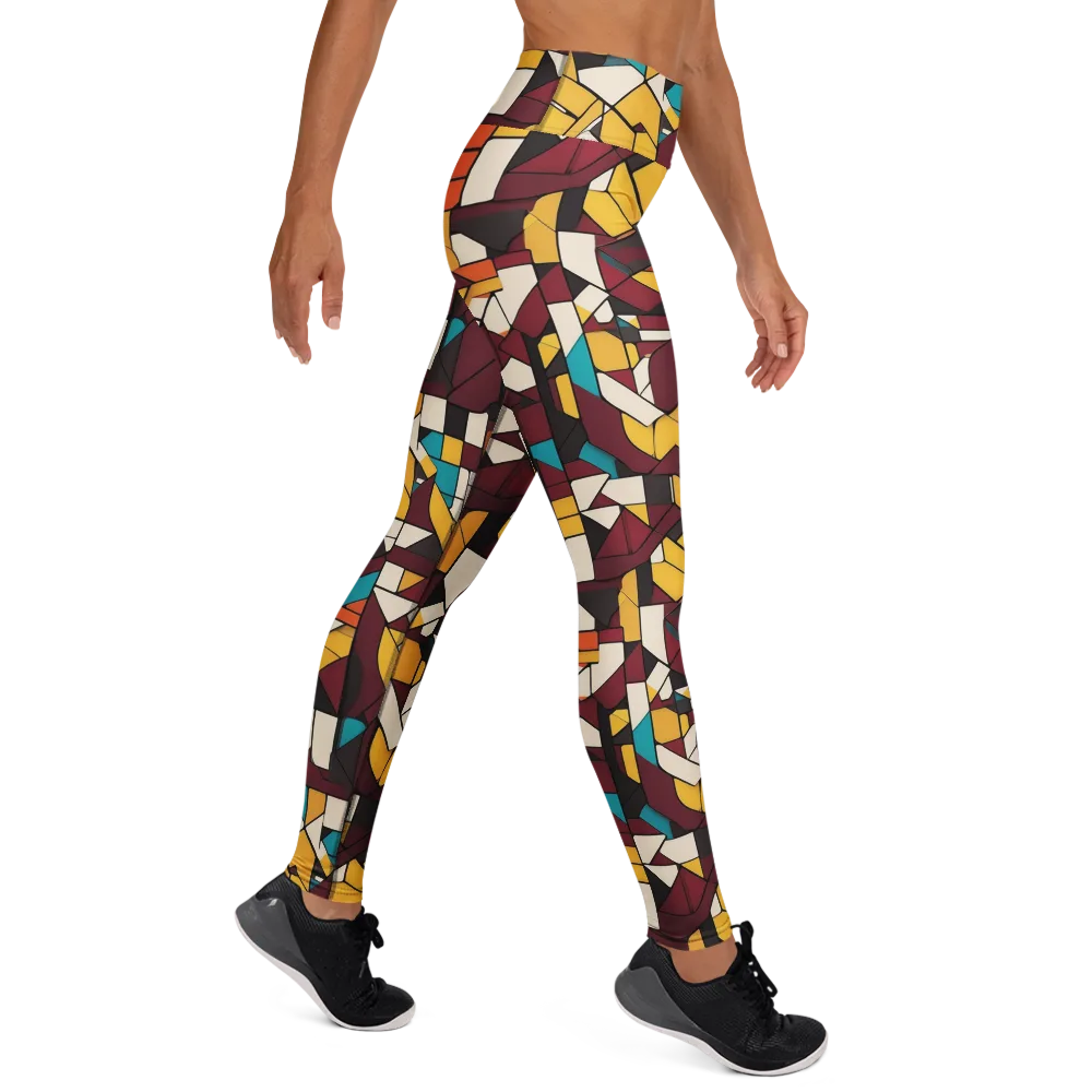 Carmine Circuit on Yoga Leggings — Right