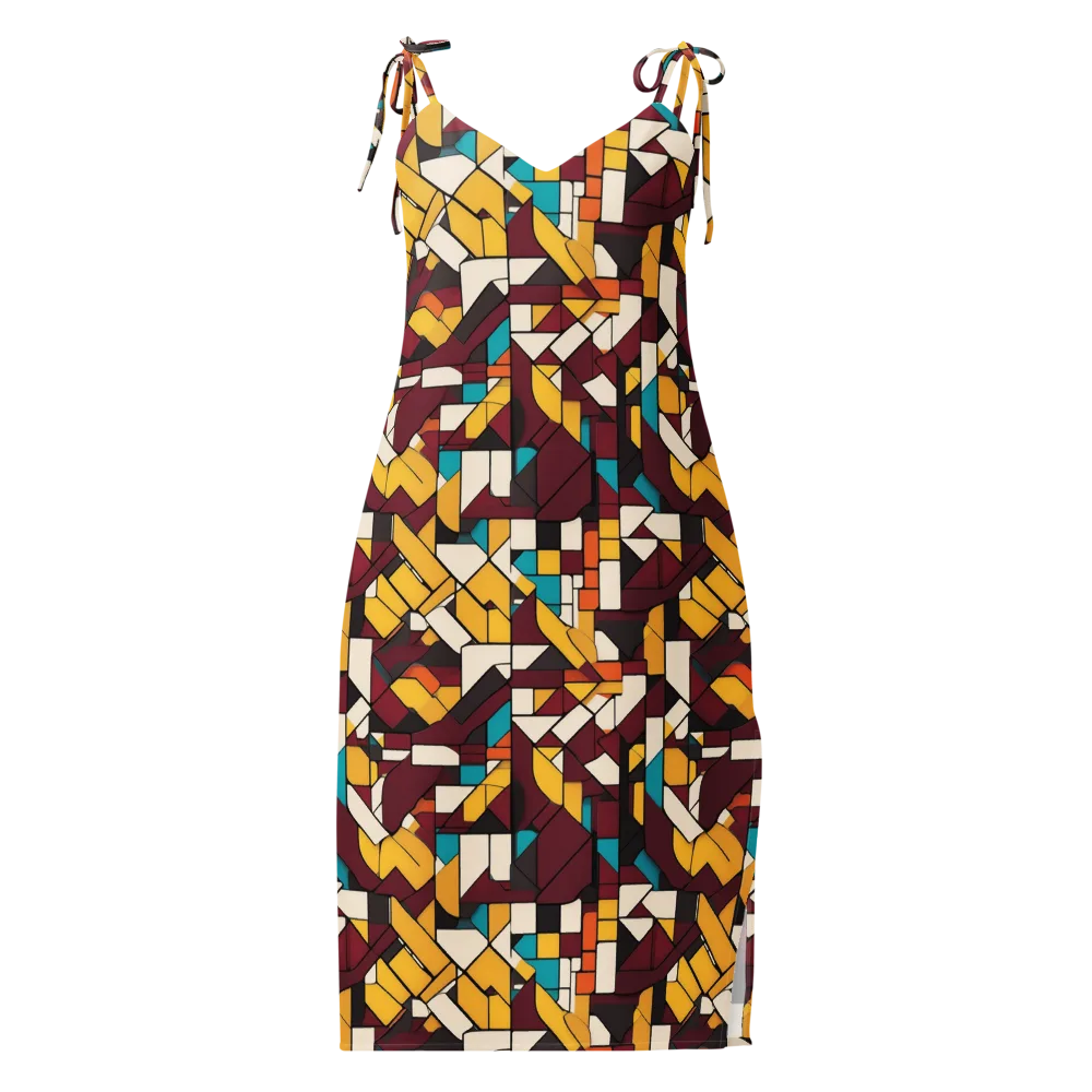 Carmine Circuit on Slip Dress — Front