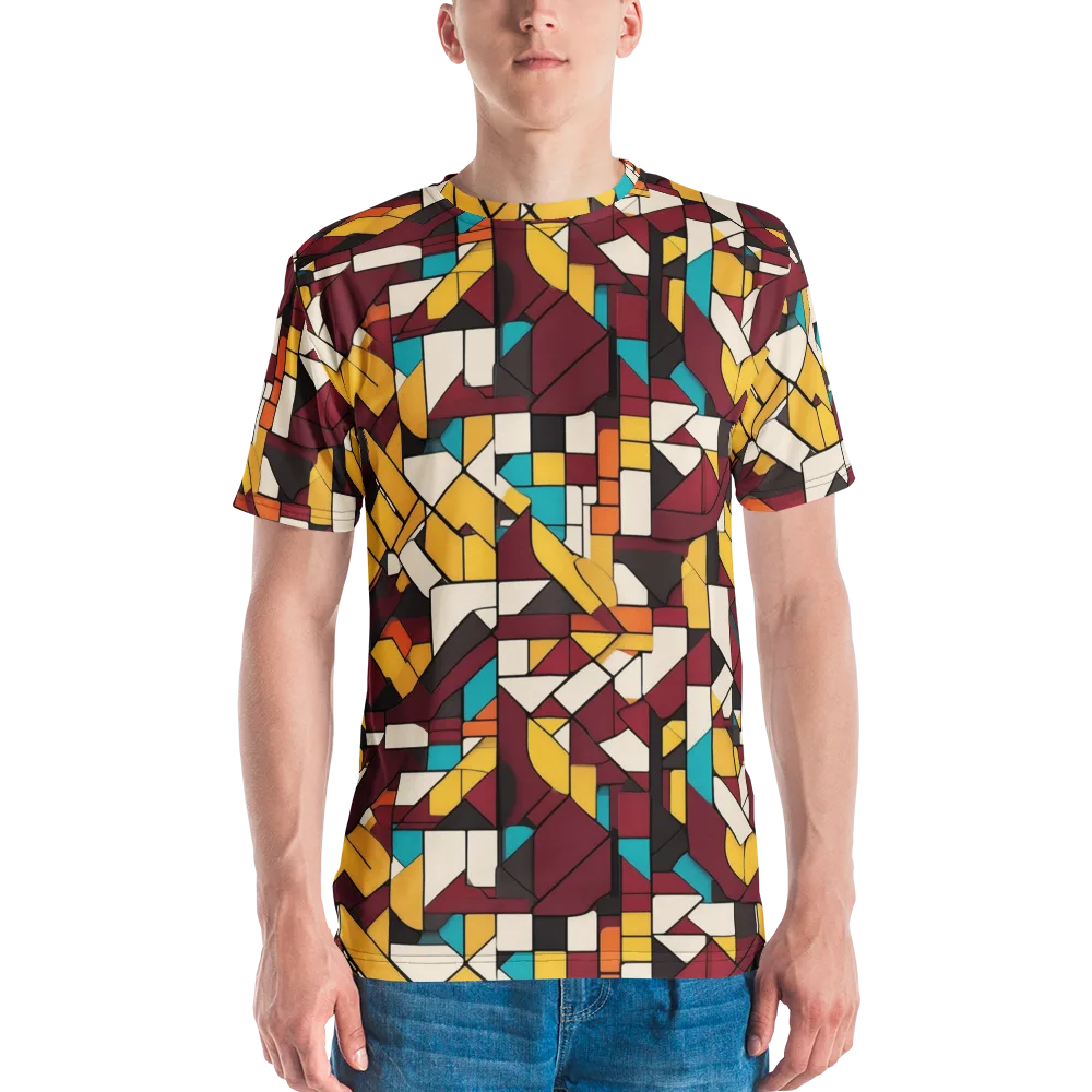 Carmine Circuit on Men's Crew Neck T-Shirt — Front