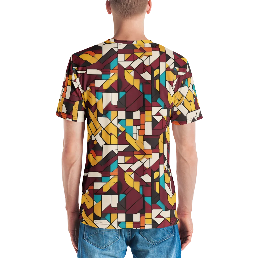 Carmine Circuit on Men's Crew Neck T-Shirt — Back