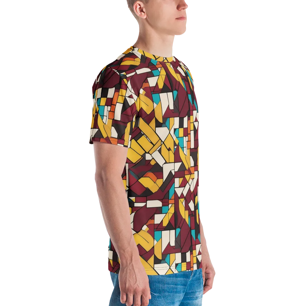 Carmine Circuit on Men's Crew Neck T-Shirt — Right