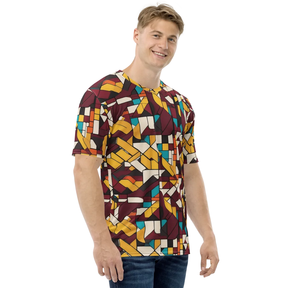 Carmine Circuit on Men's Crew Neck T-Shirt — Right