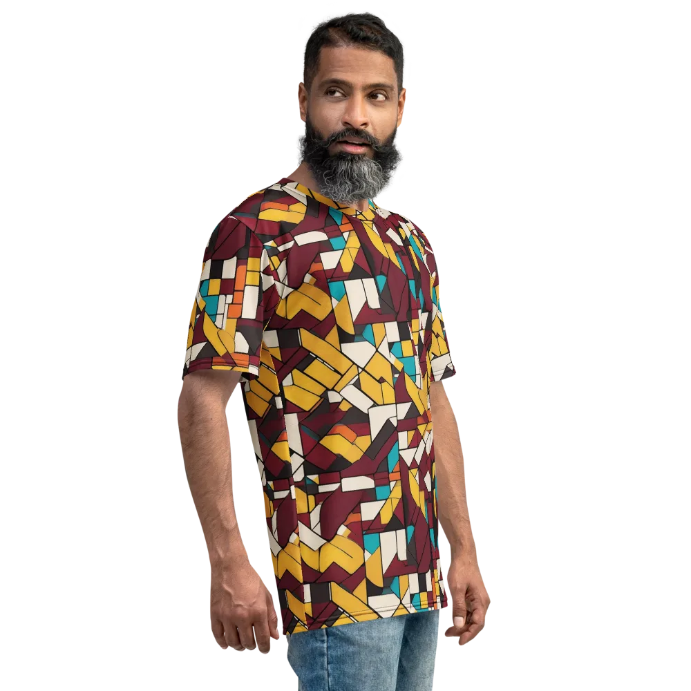 Carmine Circuit on Men's Crew Neck T-Shirt — Right