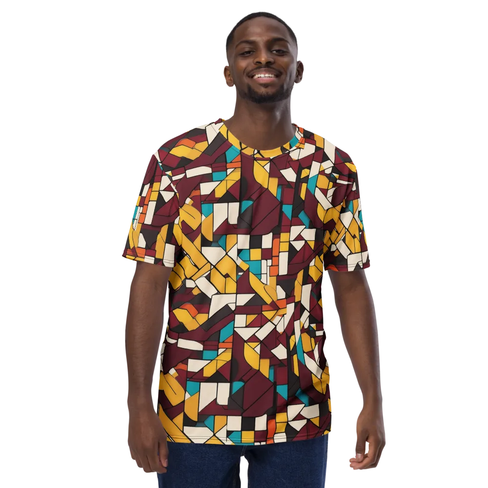 Carmine Circuit on Men's Crew Neck T-Shirt — Front