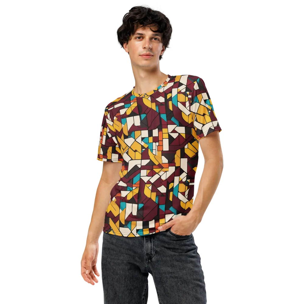 Carmine Circuit on Men's Crew Neck T-Shirt — Front