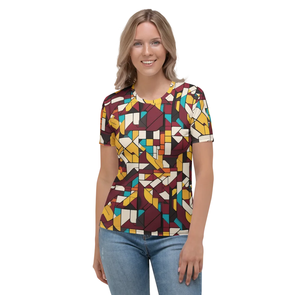 Carmine Circuit on Women's Crew Neck T-Shirt — Front