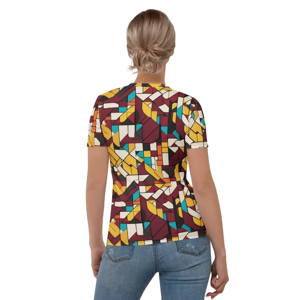 Carmine Circuit on Women's Crew Neck T-Shirt — Back