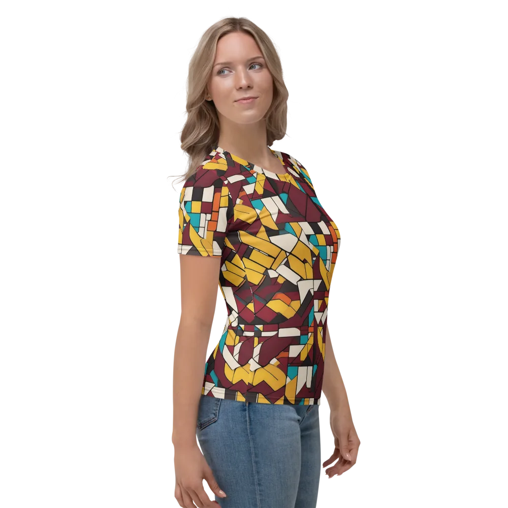Carmine Circuit on Women's Crew Neck T-Shirt — Right