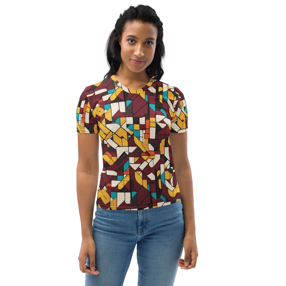 Carmine Circuit on Women's Crew Neck T-Shirt — Front
