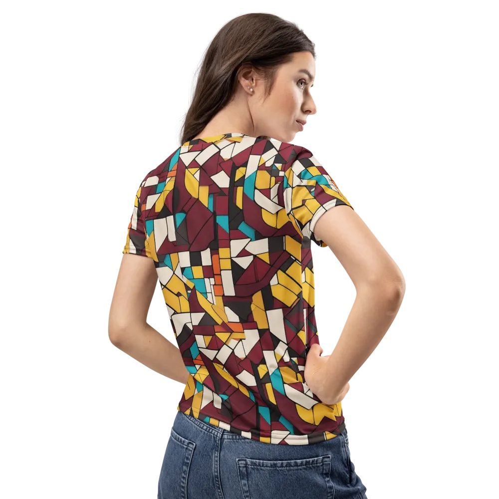 Carmine Circuit on Women's Crew Neck T-Shirt — Back