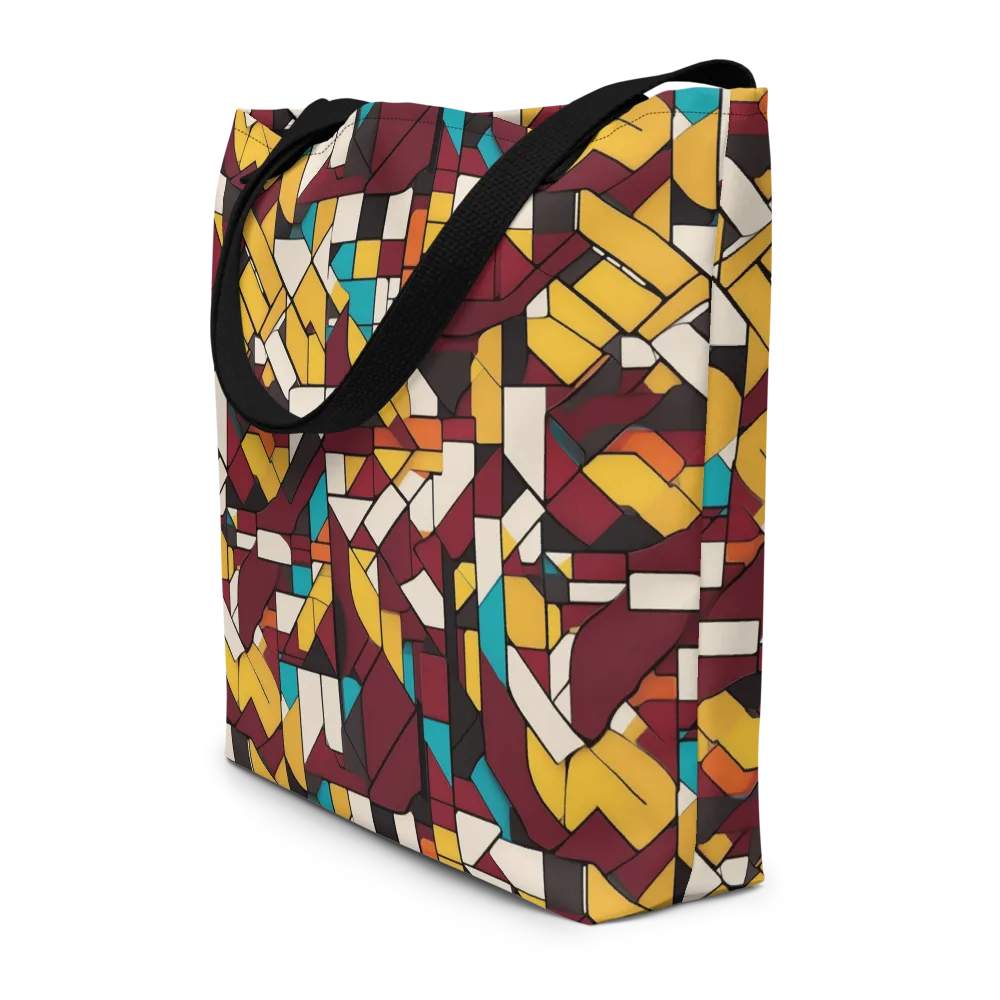 Carmine Circuit on Large Tote Bag W/ Pocket — Front