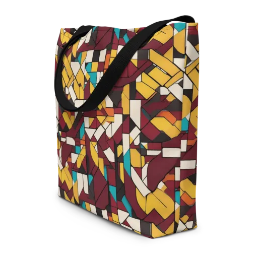 Carmine Circuit on a Large Tote Bag W/ Pocket