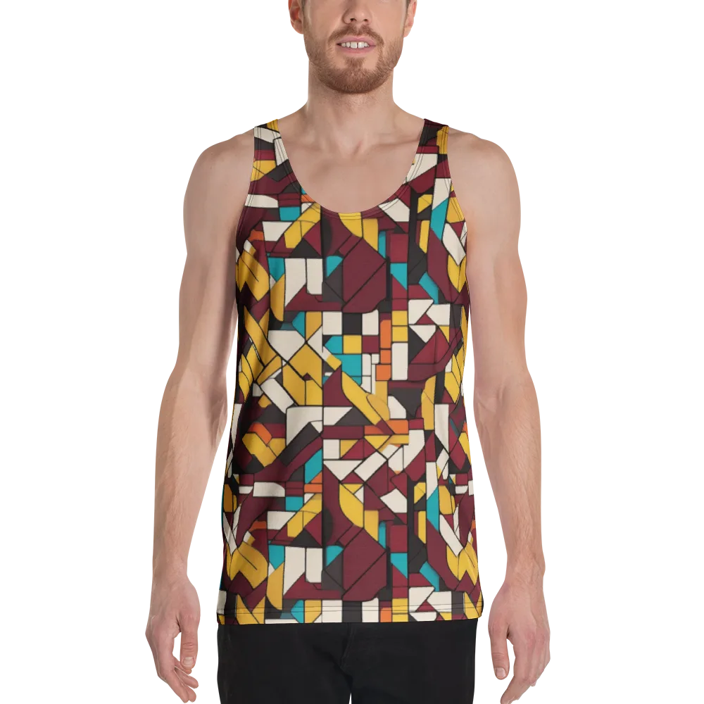 Carmine Circuit on Men's Tank Top — Front