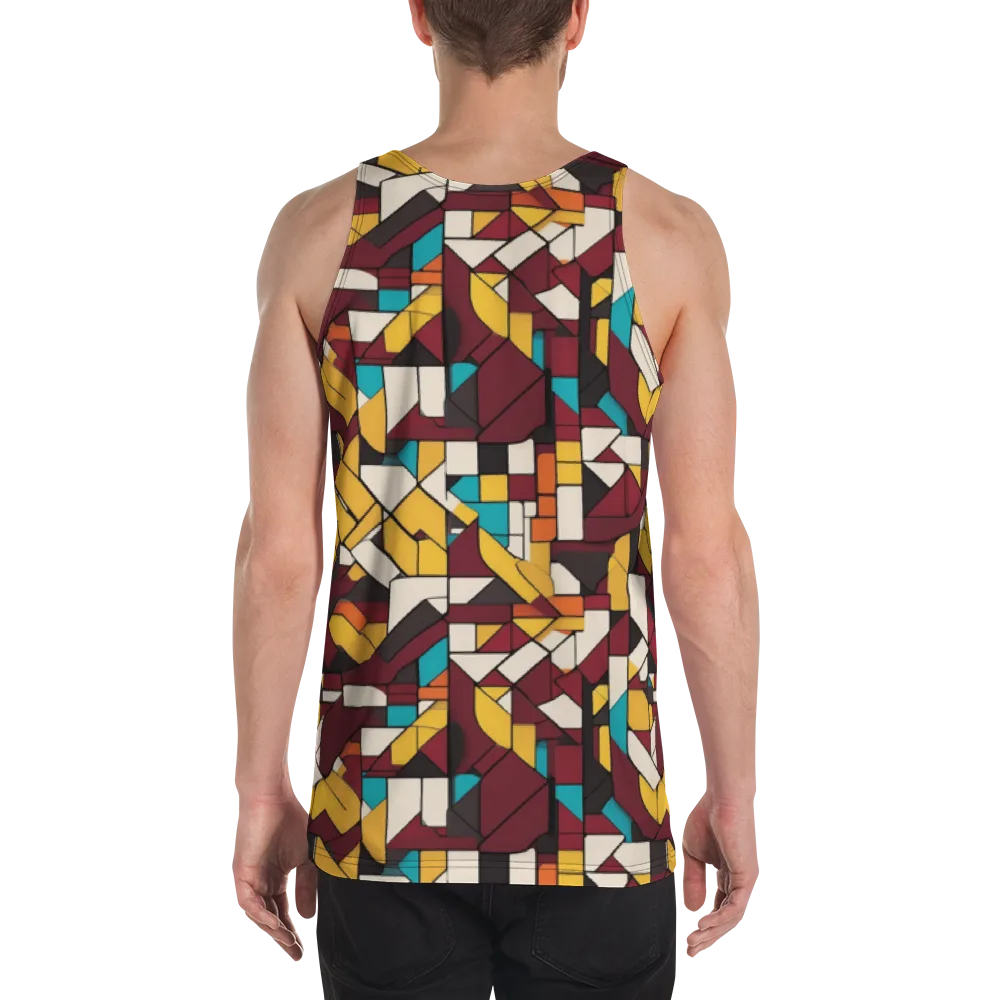 Carmine Circuit on Men's Tank Top — Back