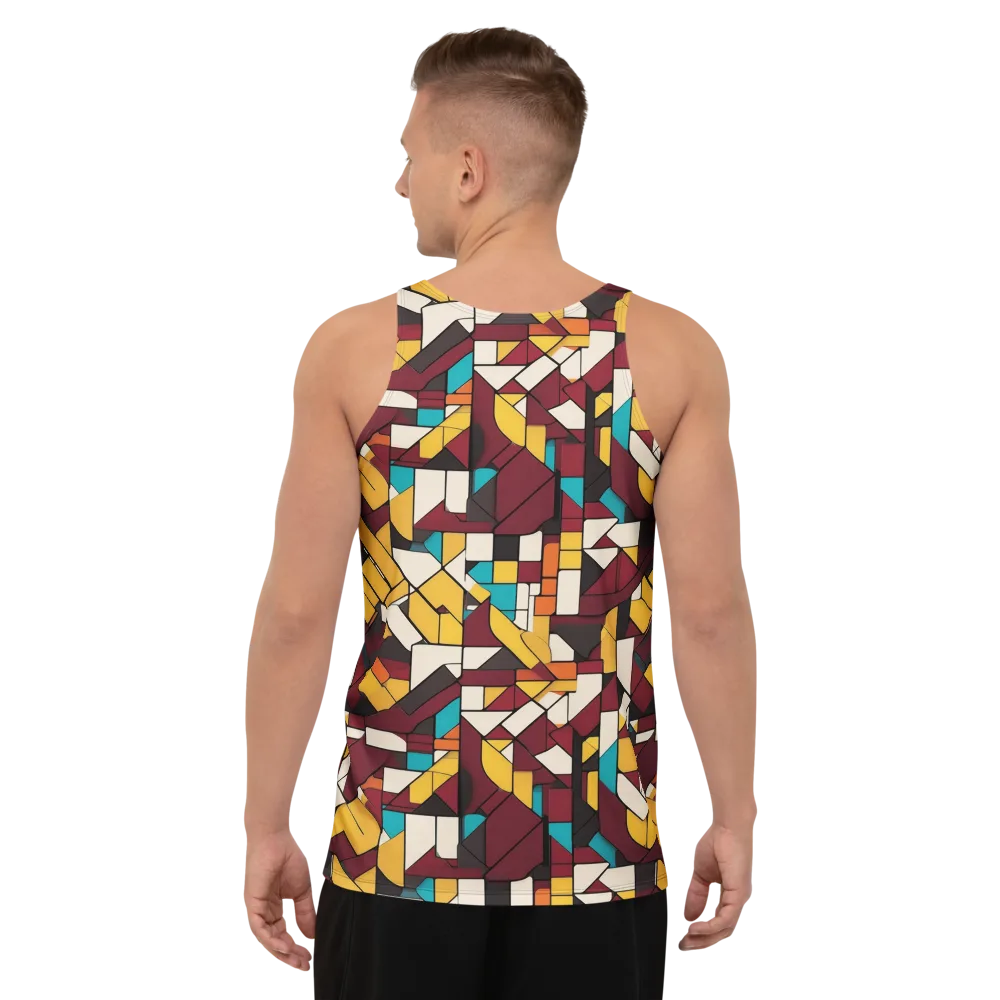 Carmine Circuit on Men's Tank Top — Back