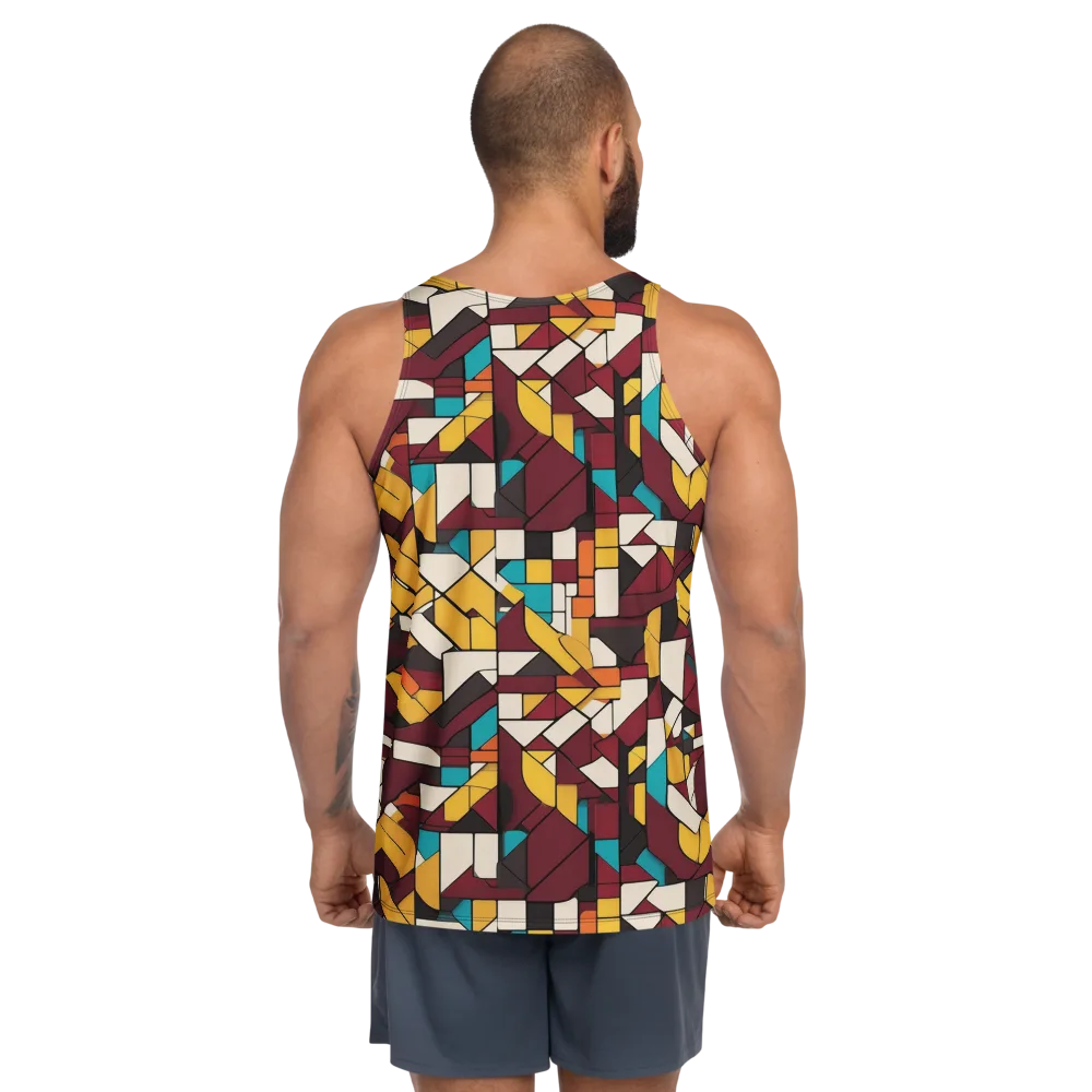 Carmine Circuit on Men's Tank Top — Back