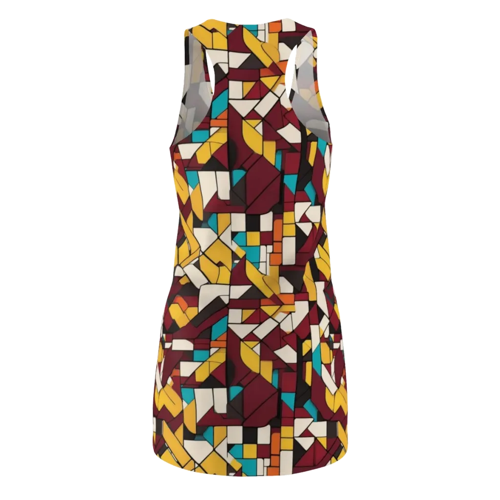 Carmine Circuit on Racerback Dress — Back