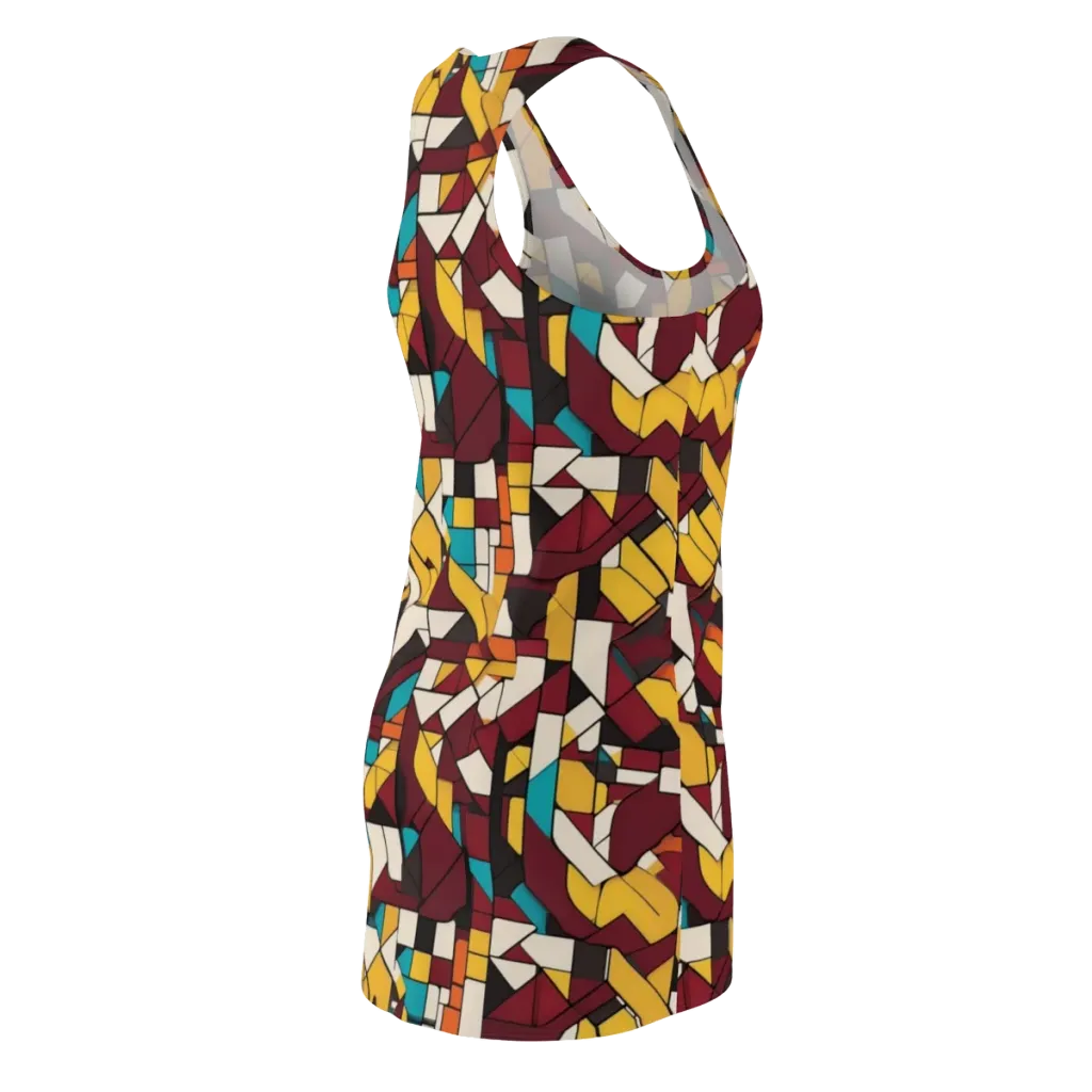 Carmine Circuit on Racerback Dress — Back Side