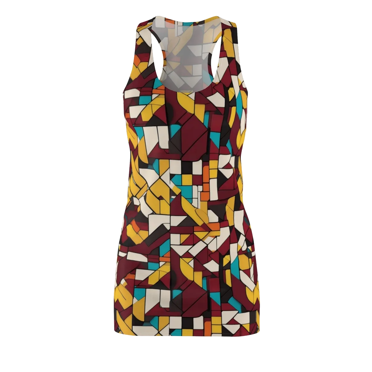 Carmine Circuit on Racerback Dress — Front