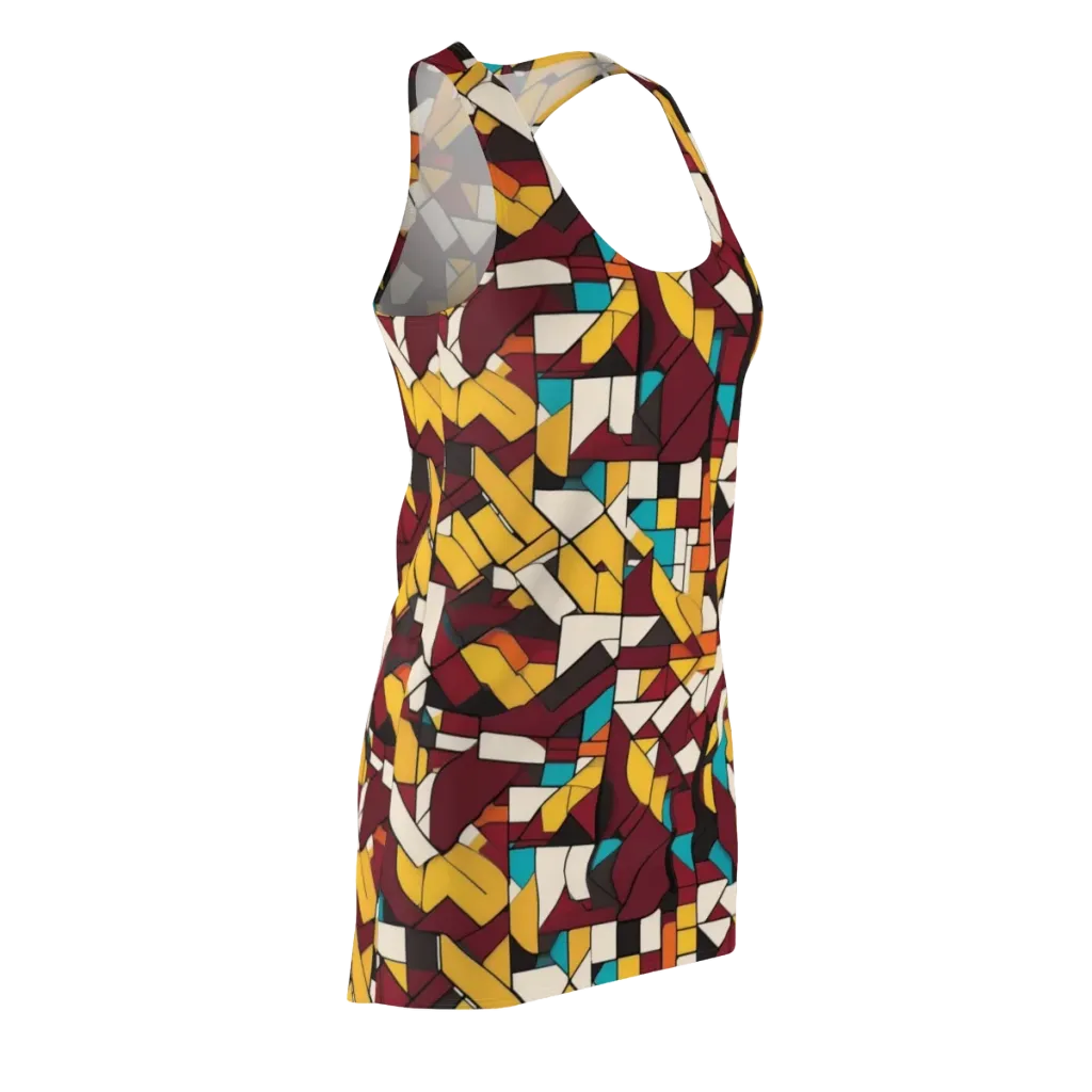 Carmine Circuit on Racerback Dress — Front Side