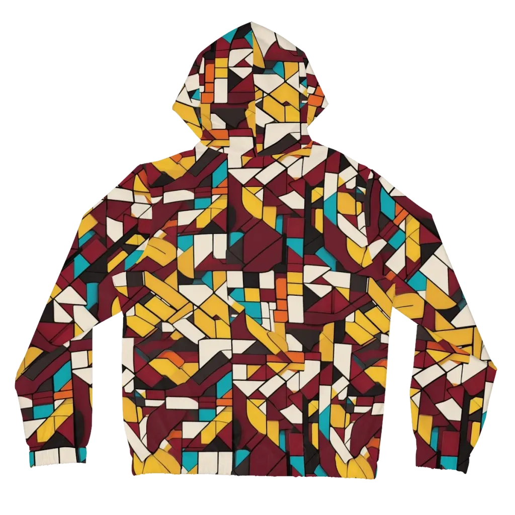 Carmine Circuit on Women's Full-Zip Hoodie — Back