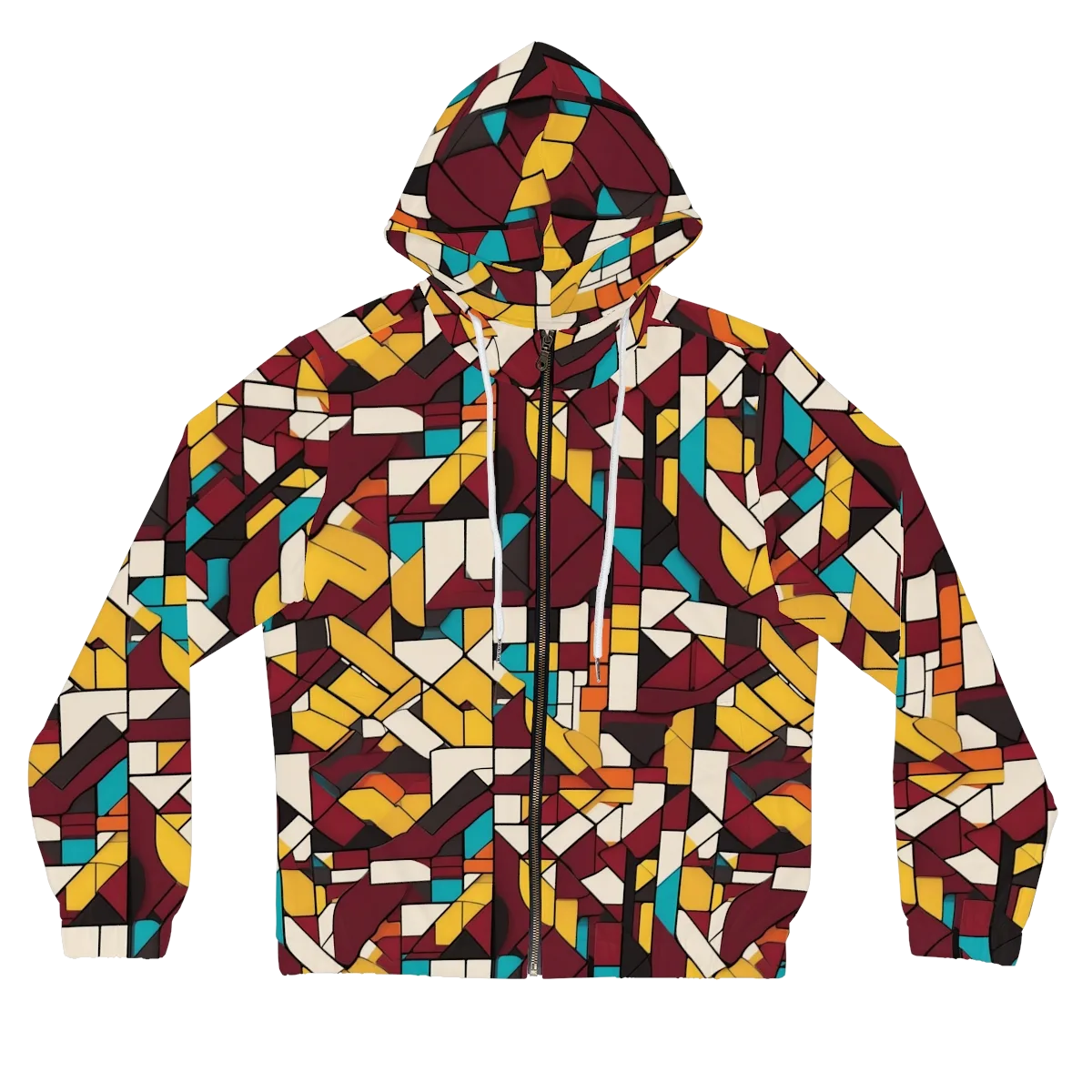 Carmine Circuit on Women's Full-Zip Hoodie — Front