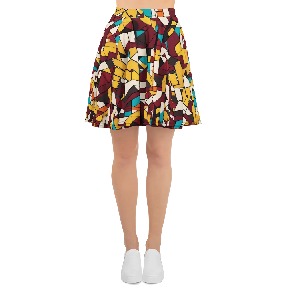 Carmine Circuit on Skater Skirt — Front
