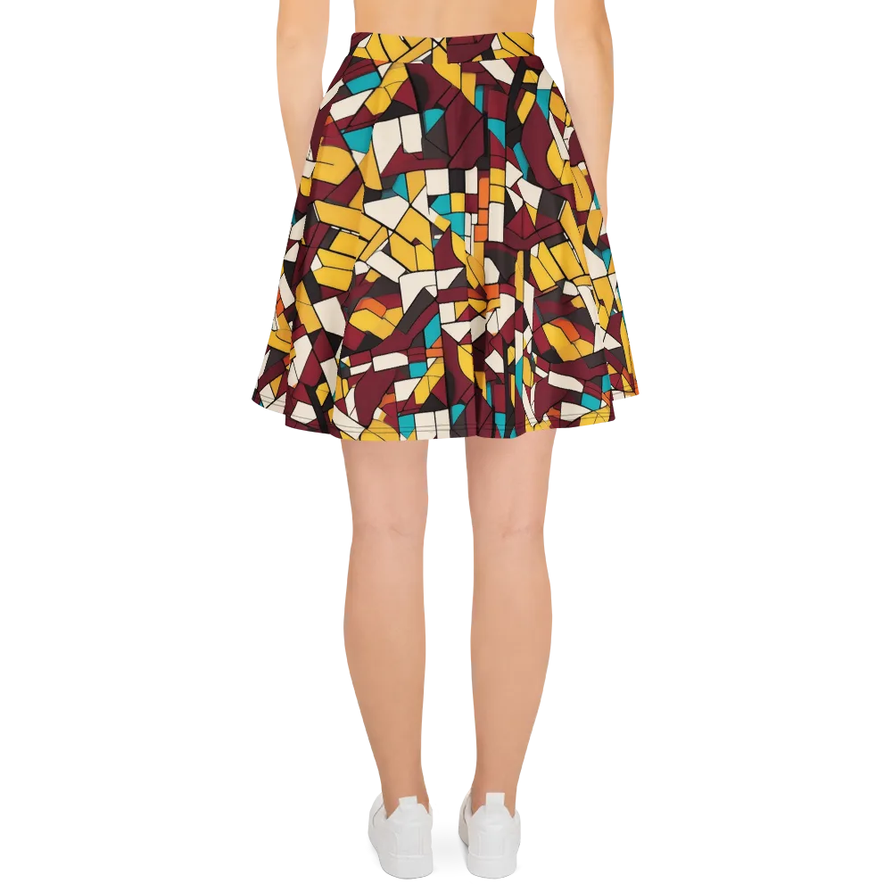 Carmine Circuit on Skater Skirt — Back