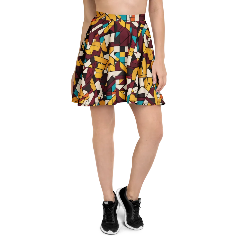 Carmine Circuit on Skater Skirt — Front