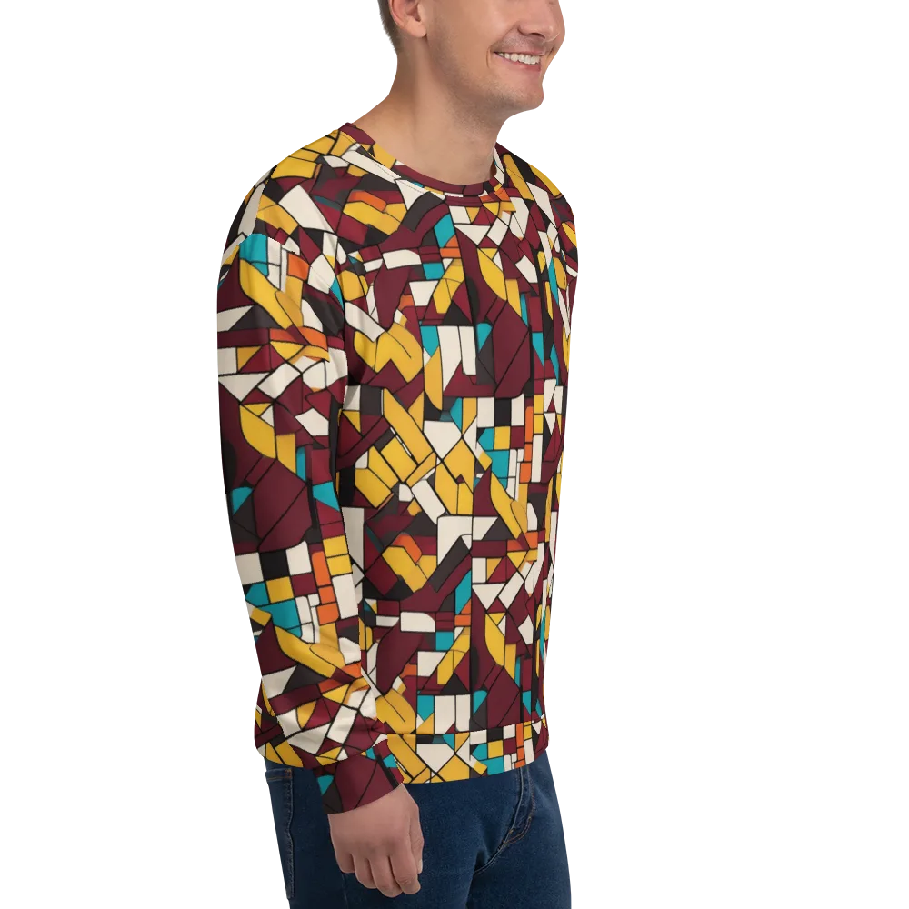 Carmine Circuit on Sweatshirt — Right Front