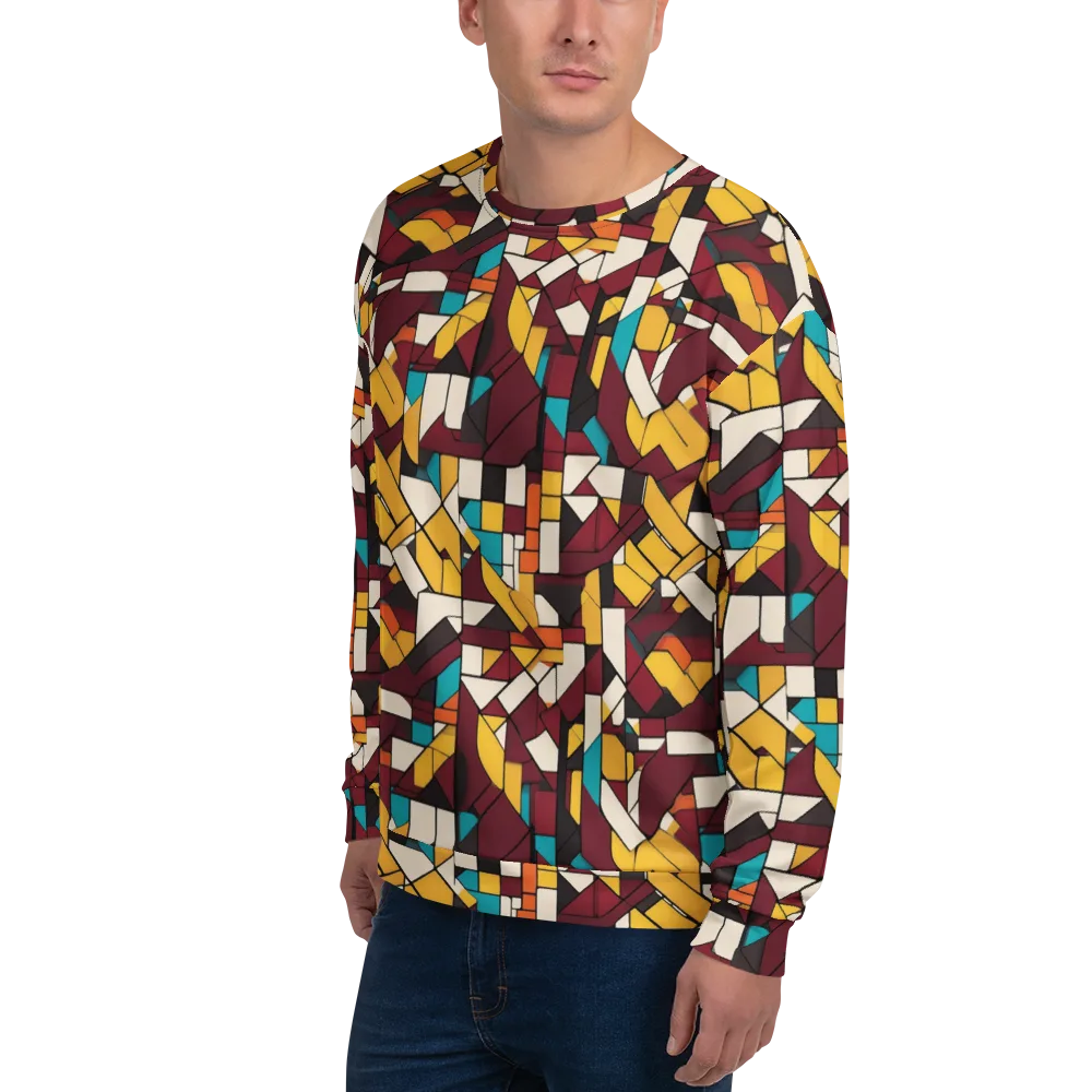 Carmine Circuit on Sweatshirt — Left Front