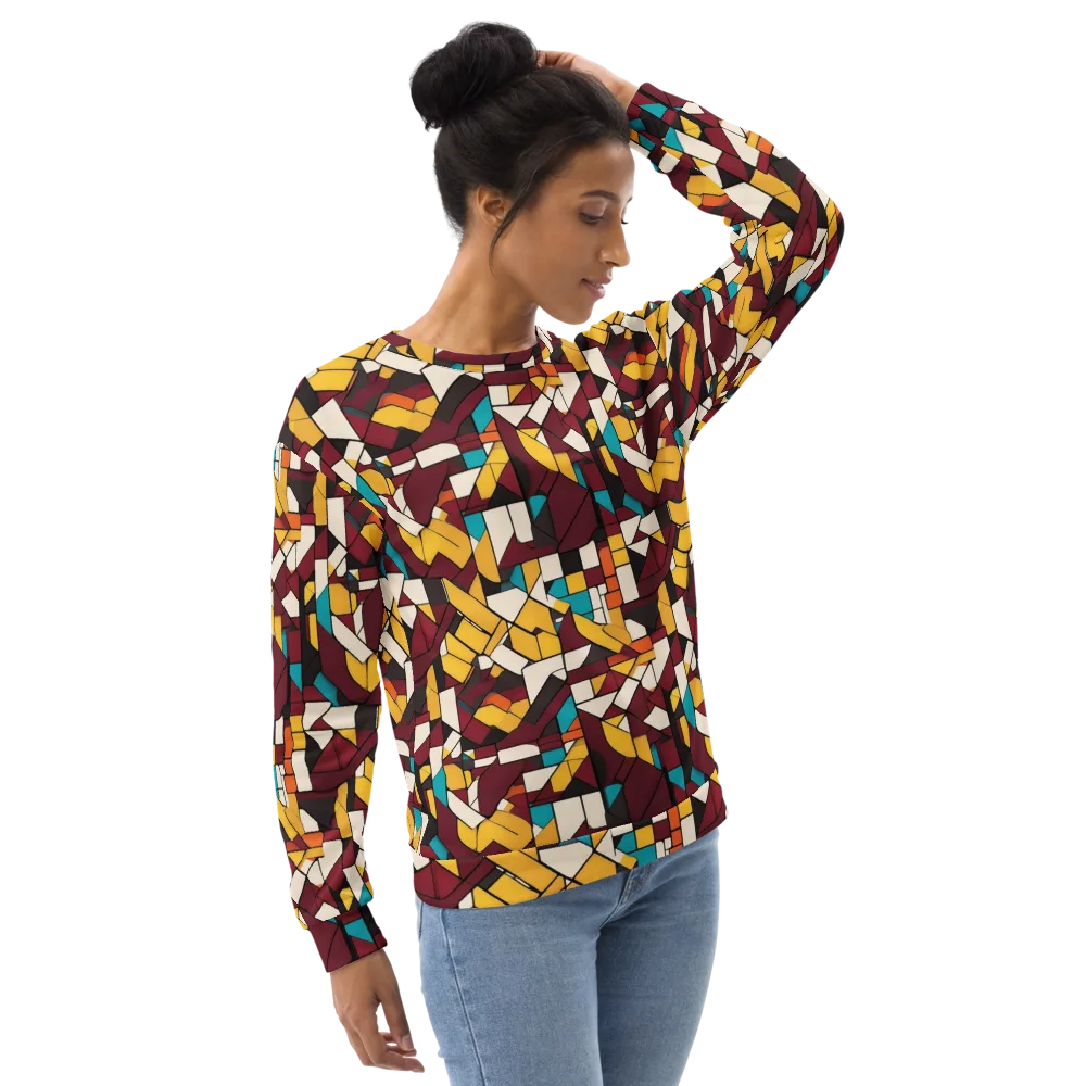 Carmine Circuit on Sweatshirt — Right Front