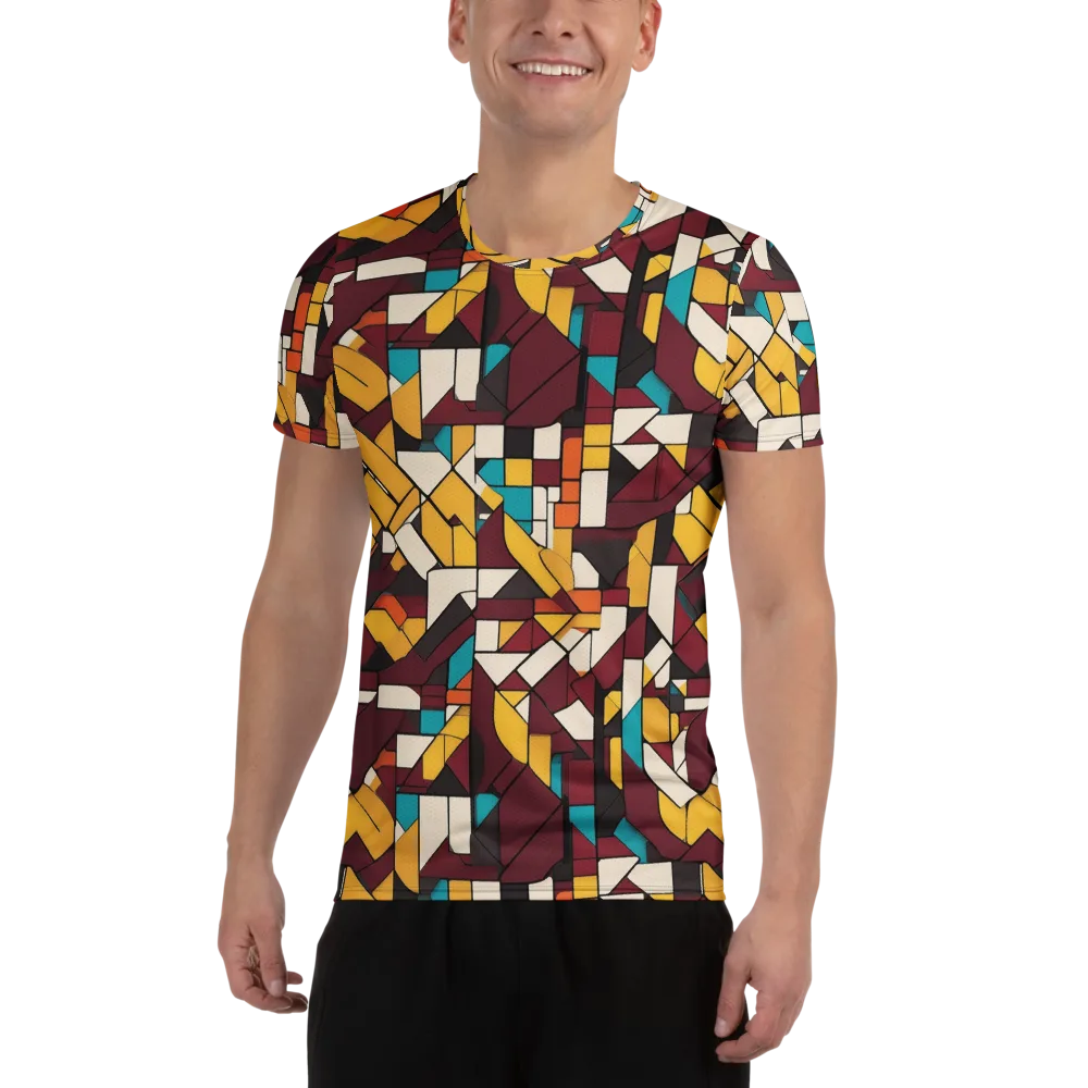 Carmine Circuit on Men's Athletic T-Shirt — Front