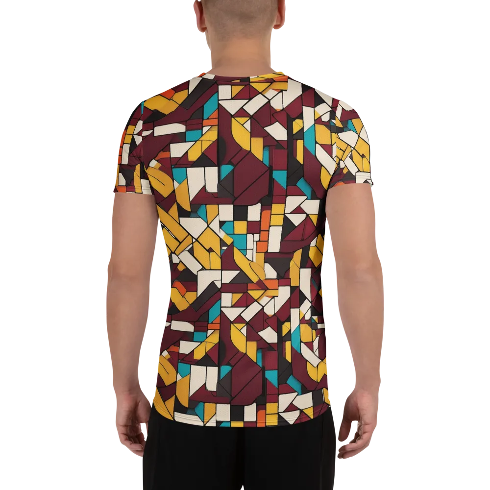 Carmine Circuit on Men's Athletic T-Shirt — Back