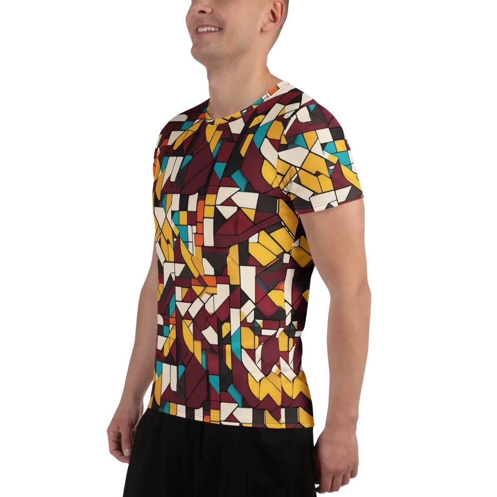 Carmine Circuit on Men's Athletic T-Shirt — Left