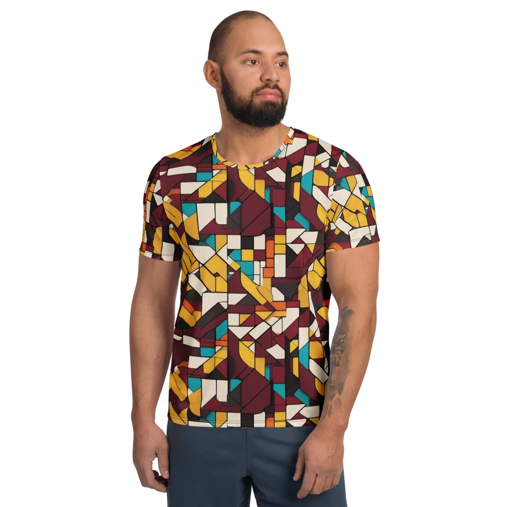 Carmine Circuit on Men's Athletic T-Shirt — Front