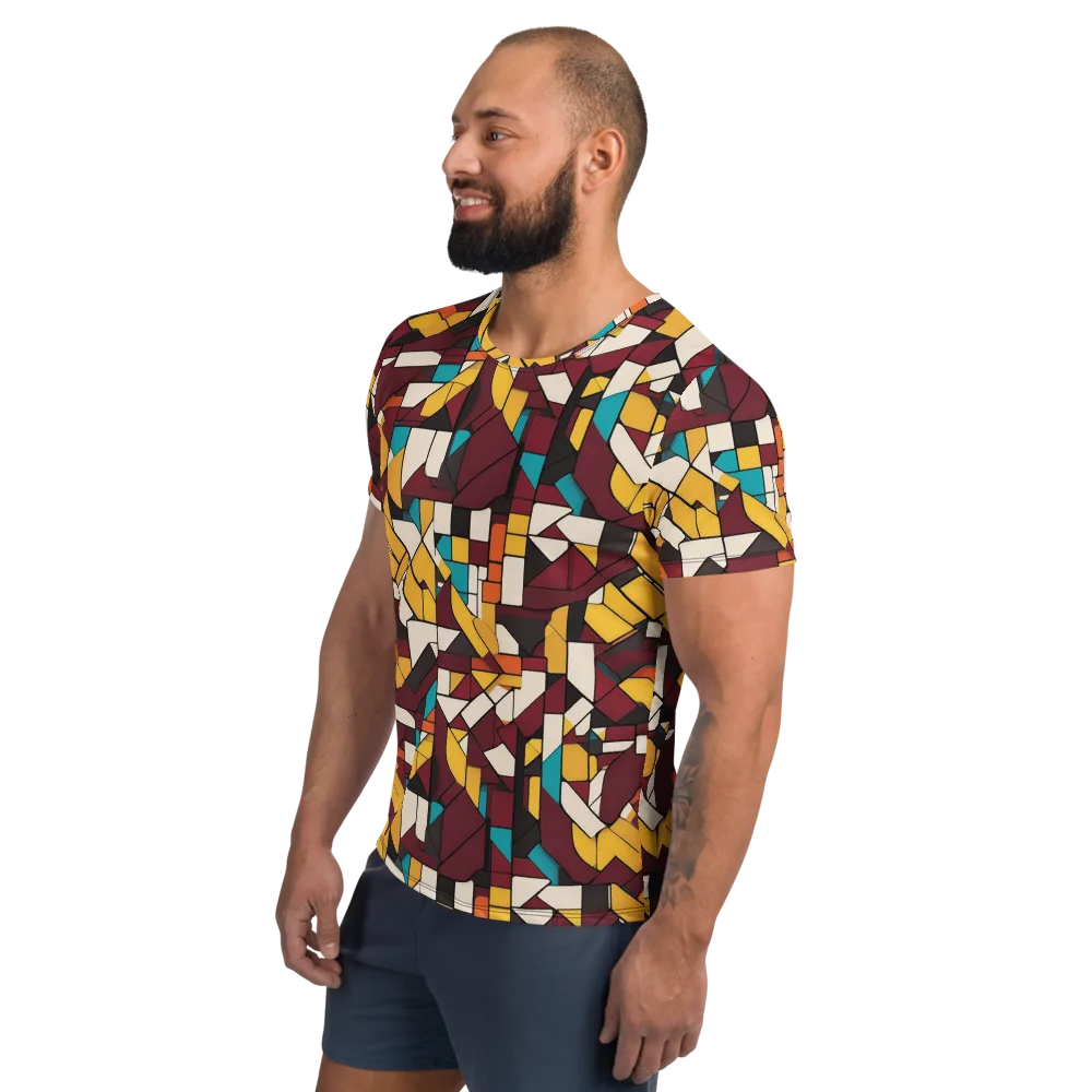 Carmine Circuit on Men's Athletic T-Shirt — Left