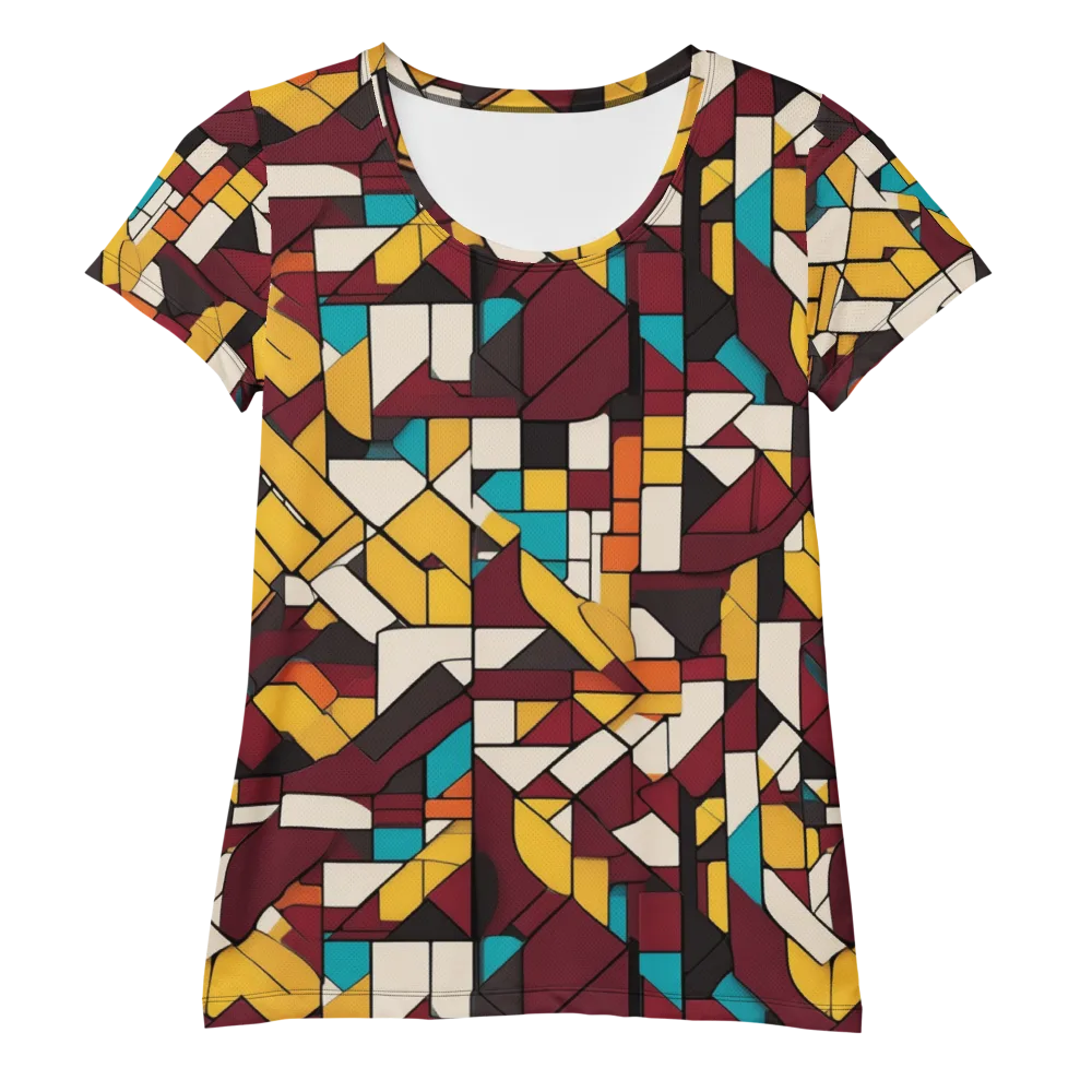 Carmine Circuit on Women's Athletic T-Shirt — Front