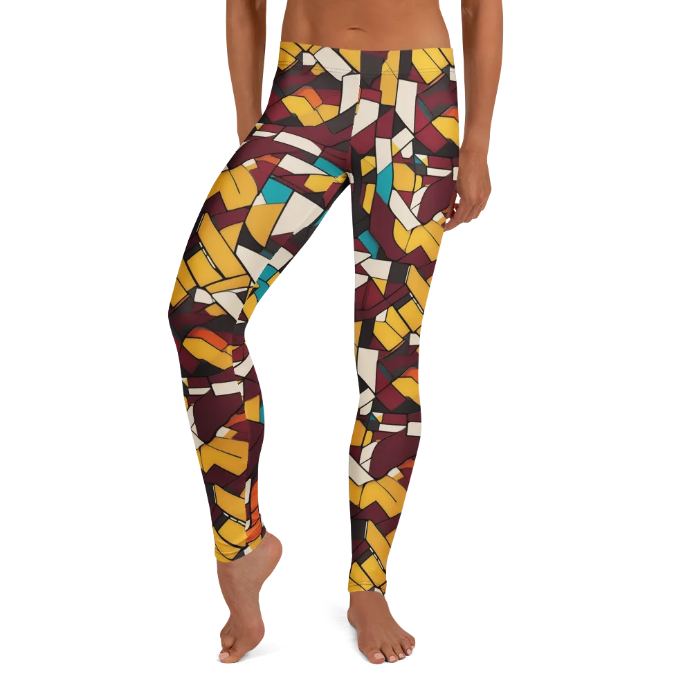 Carmine Circuit on Leggings — Front