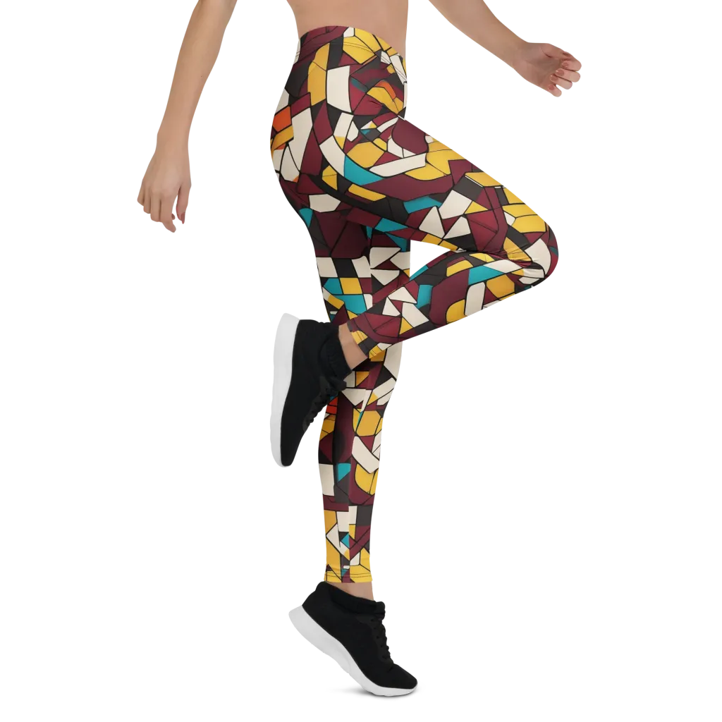 Carmine Circuit on Leggings — Right