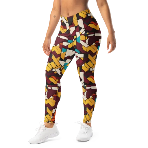 Carmine Circuit on a Leggings