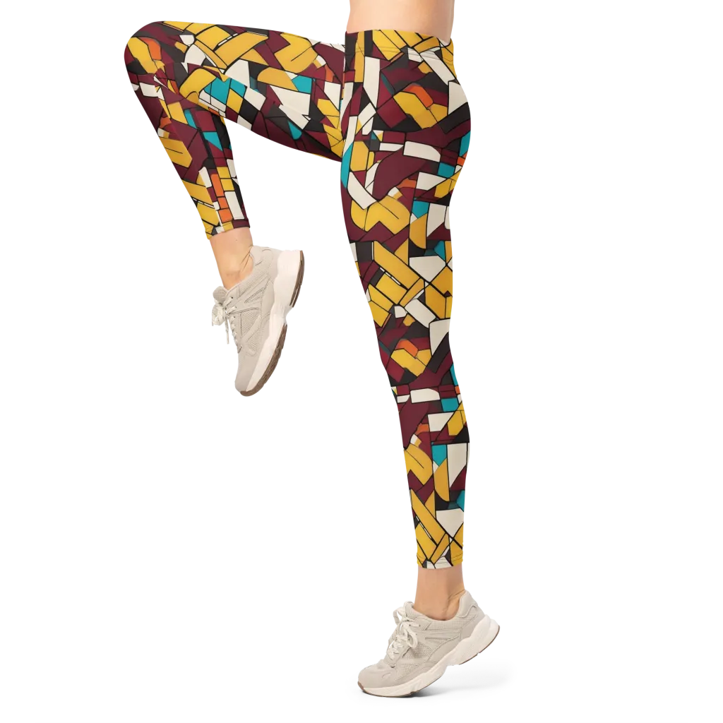 Carmine Circuit on Leggings — Left