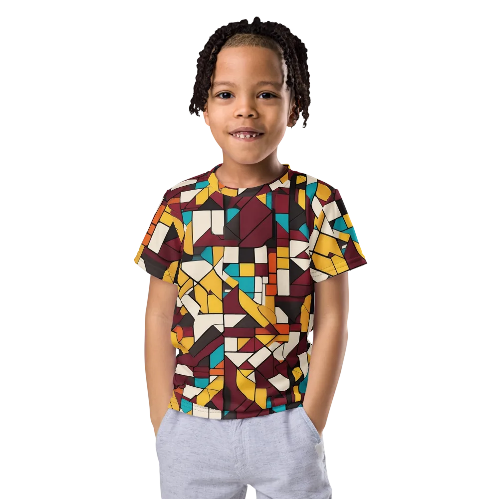 Carmine Circuit on Kids Crew Neck T-Shirt — Front