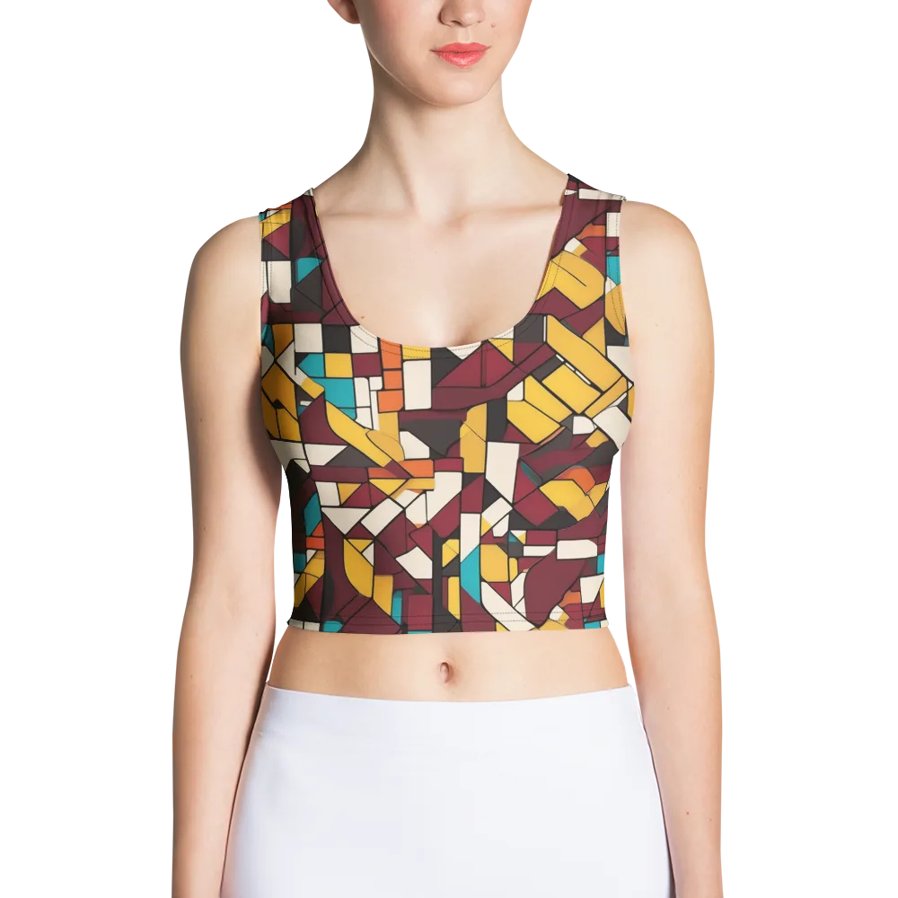 Carmine Circuit on Crop Top — Front