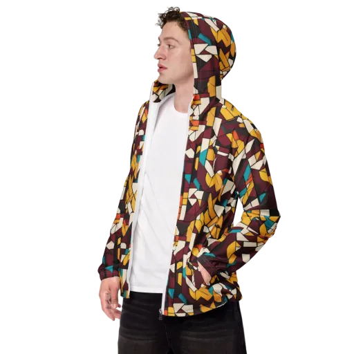 Carmine Circuit on a Men's Windbreaker