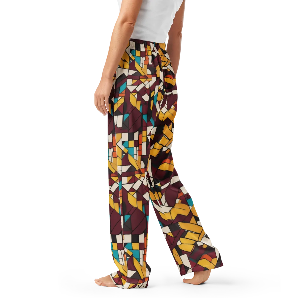 Carmine Circuit on Women's Pajama Pants — Left