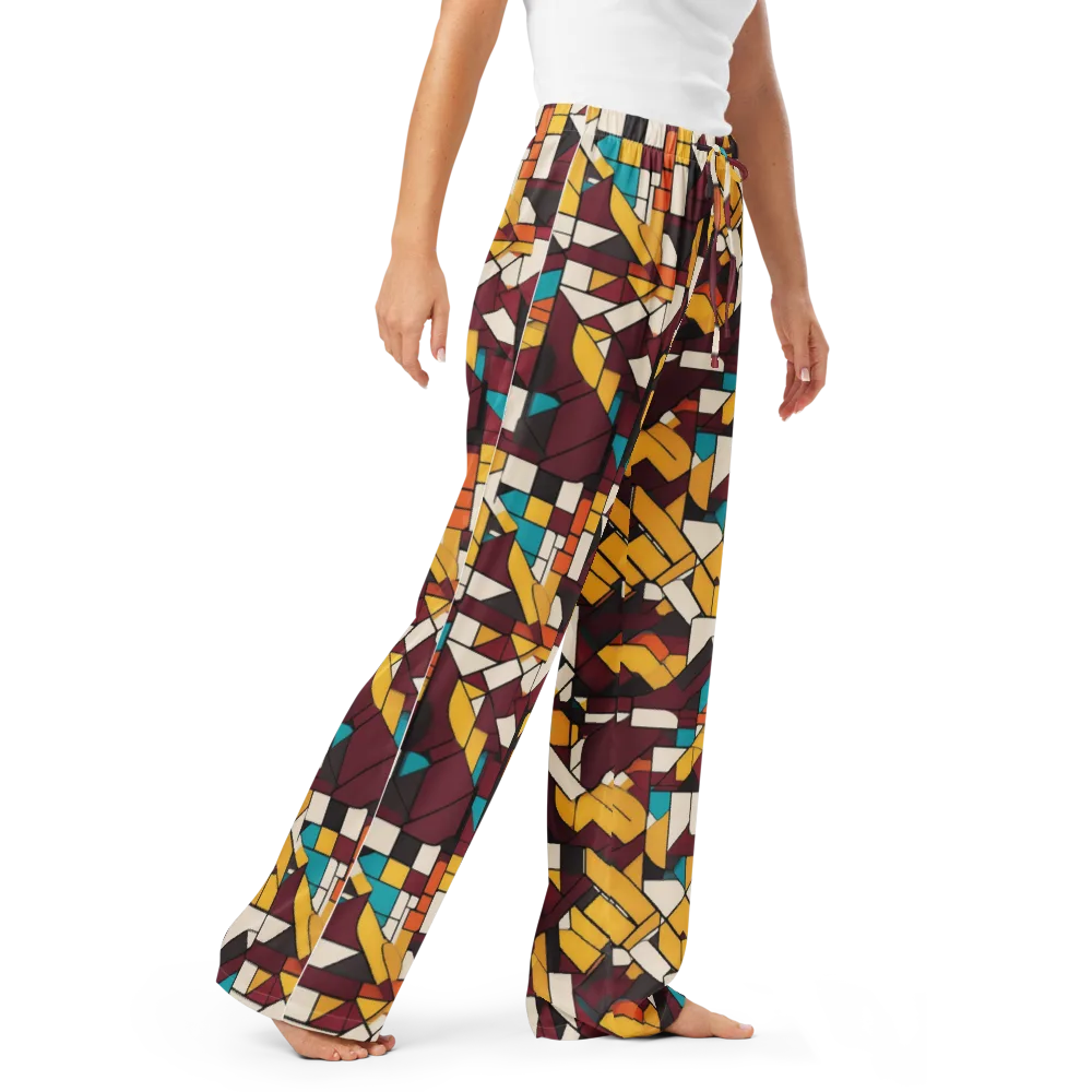 Carmine Circuit on Women's Pajama Pants — Right Front
