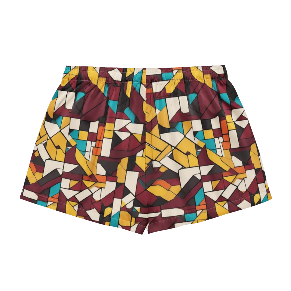 Carmine Circuit on Women's Pajama Shorts — Back