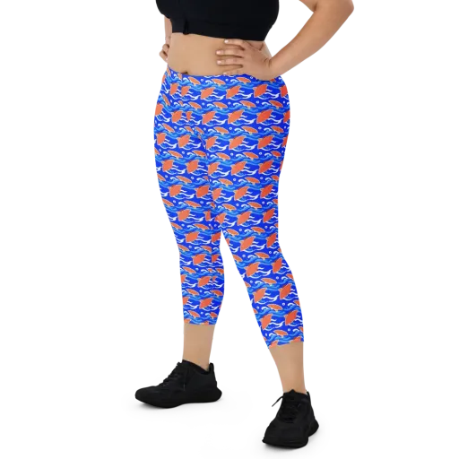 Neon River on a Capri Leggings
