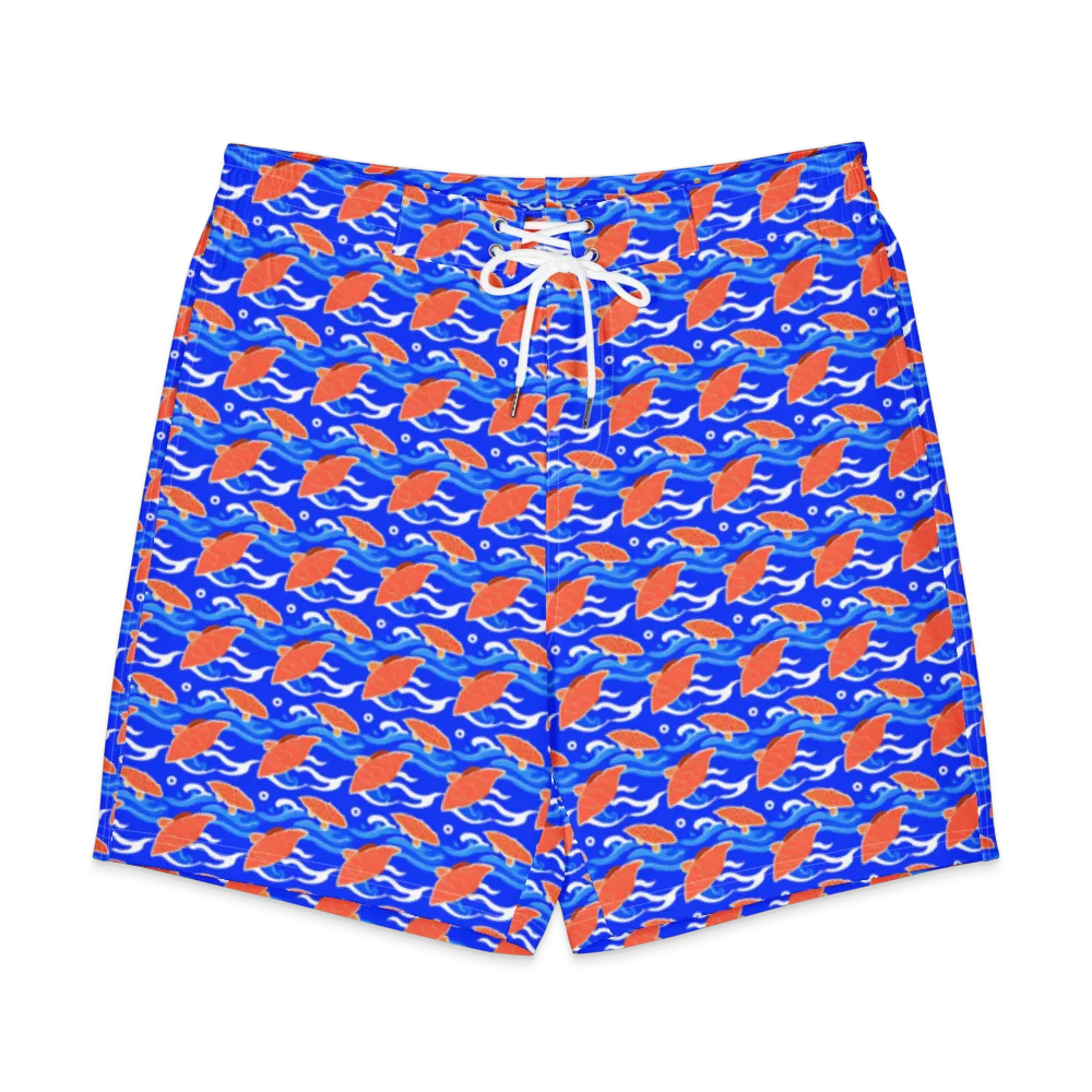 Neon River on Men's Board Shorts — Front